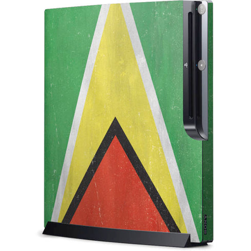 Guyana Flag Distressed Playstation 3 & PS3 Slim Skin